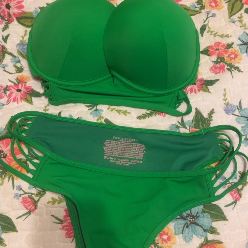 Victoria's Secret Green Strappy Bikini top